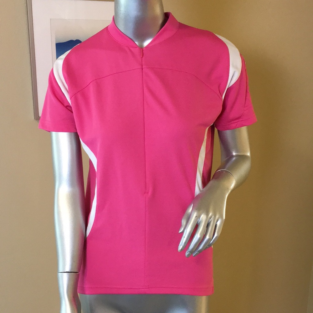 PEARL IZUMI | Hot Pink & White Cycling Jersey / Bike Jersey